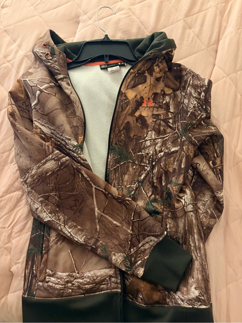 Under Armour Realtree Camo Full-Zip Hoodie - Brown/Green with Orange Logo